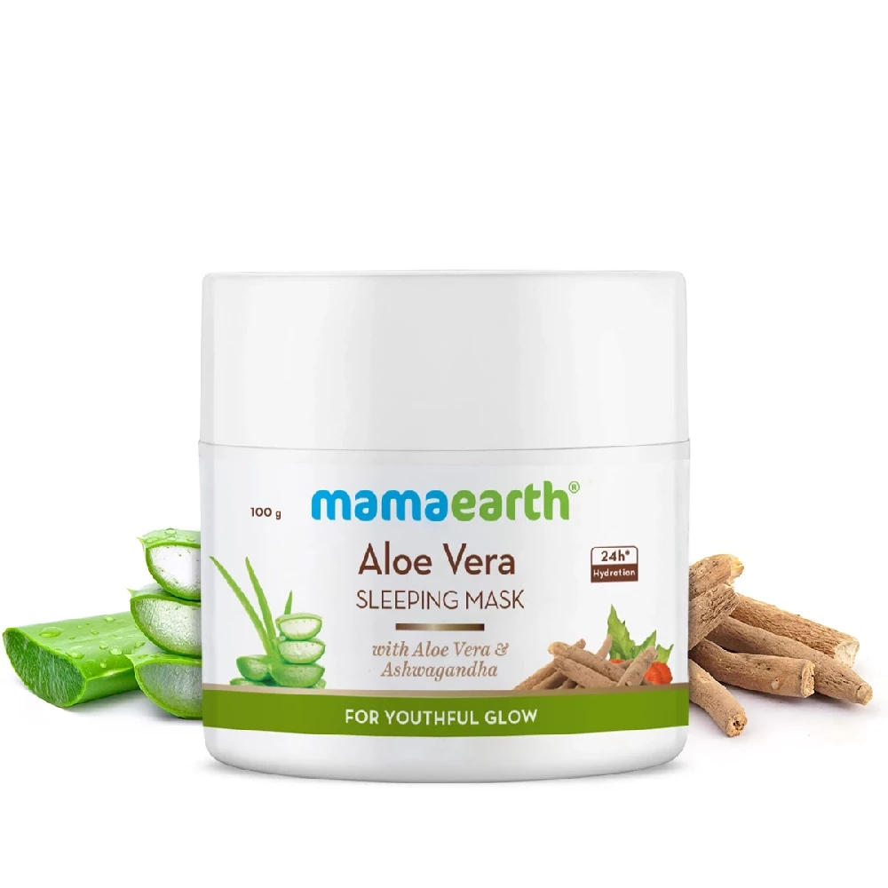 Aloe Vera Sleeping Mask with Aloe Vera & Ashwagandha for a Youthful Glow